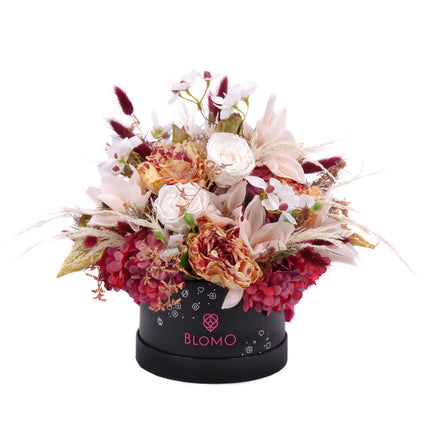 03101522_irigo-fekete-blomo-doboz-m-elore-elkeszitett-feher-rozsak-bordo-sarga-es-kremszinu-viragok