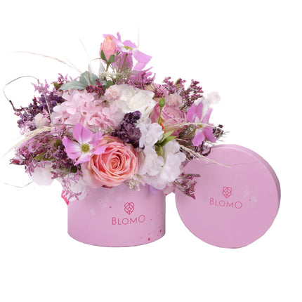 03101554_irigo-pink-blomo-doboz-m-rozsaszin-lila-es-feher-viragok