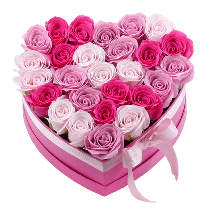 Irigo ciklámen szív I LOVE YOU "L" 27 parfüm illatos rózsa keverék
